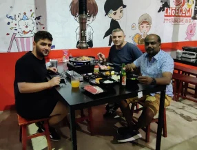 The Hitasoft team meeting a client in Indonesia