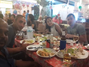 The Hitasoft team meeting a client in Vietnam